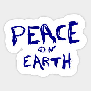 Peace and Earth Handwritten Sign Sticker